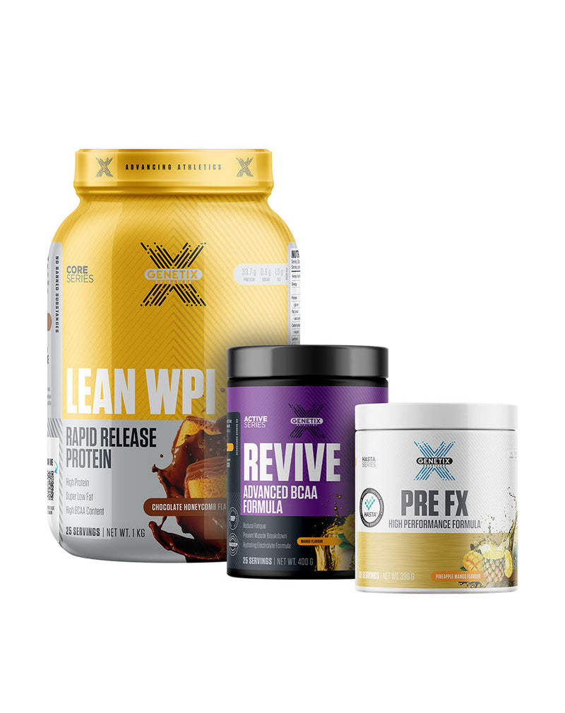 Genetix Nutrition Everyday Performance Stack bundle of three training powders