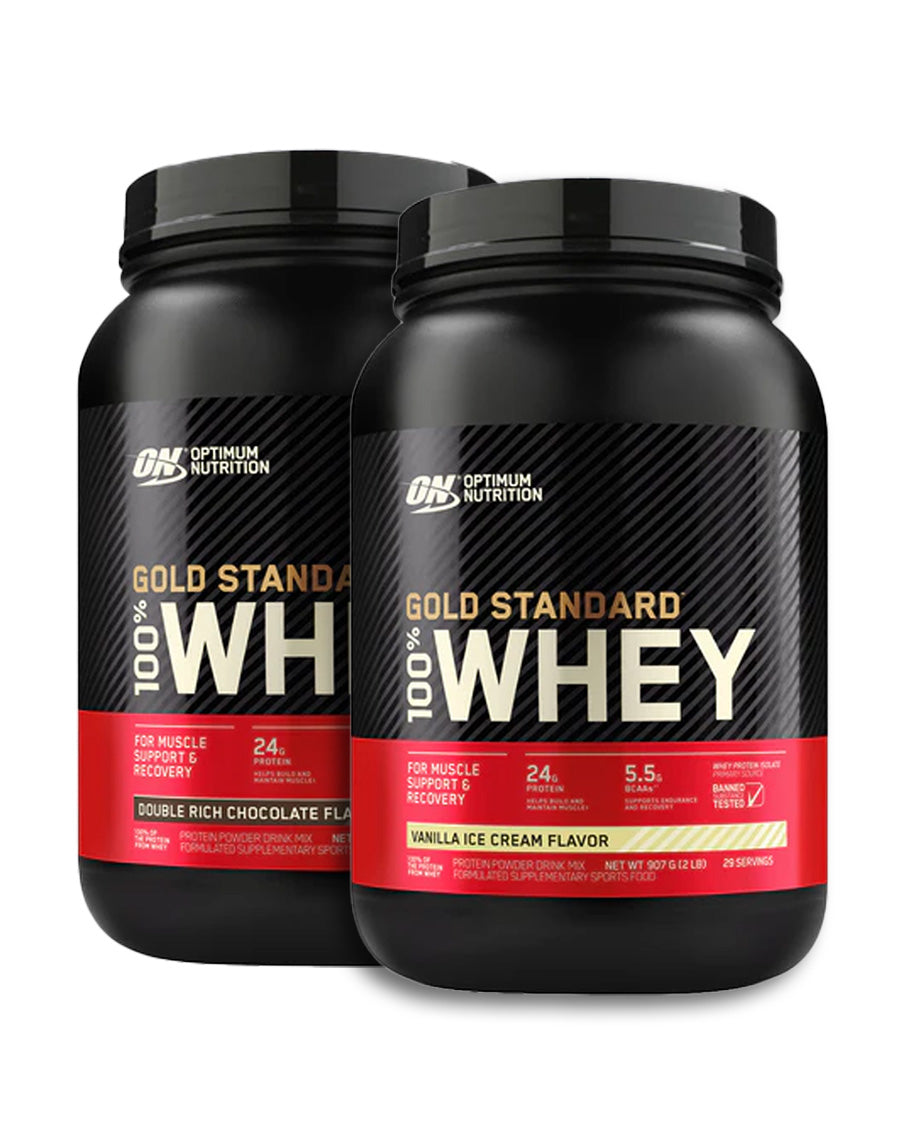 Gold Standard 100% Whey Twin Pack (2lbs) by Optimum Nutrition Feature Image